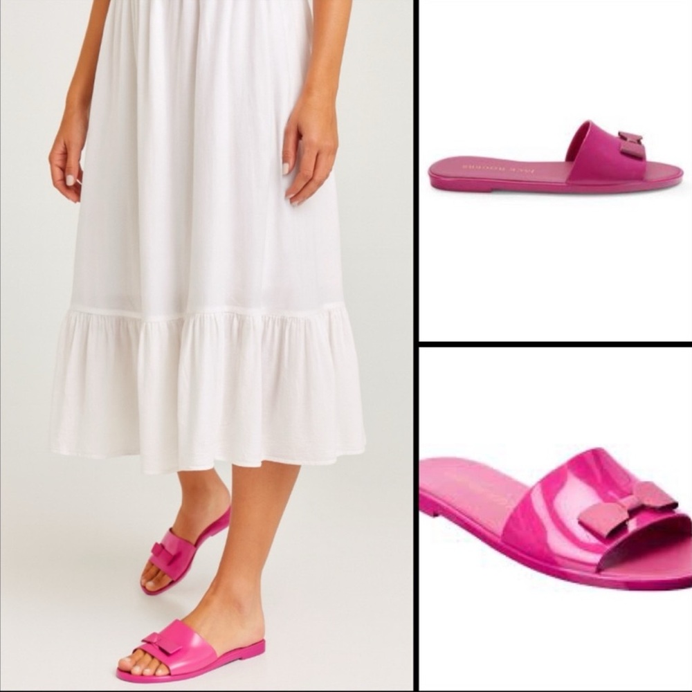 Jack Rogers Fuchsia Slide Sandals with Bow